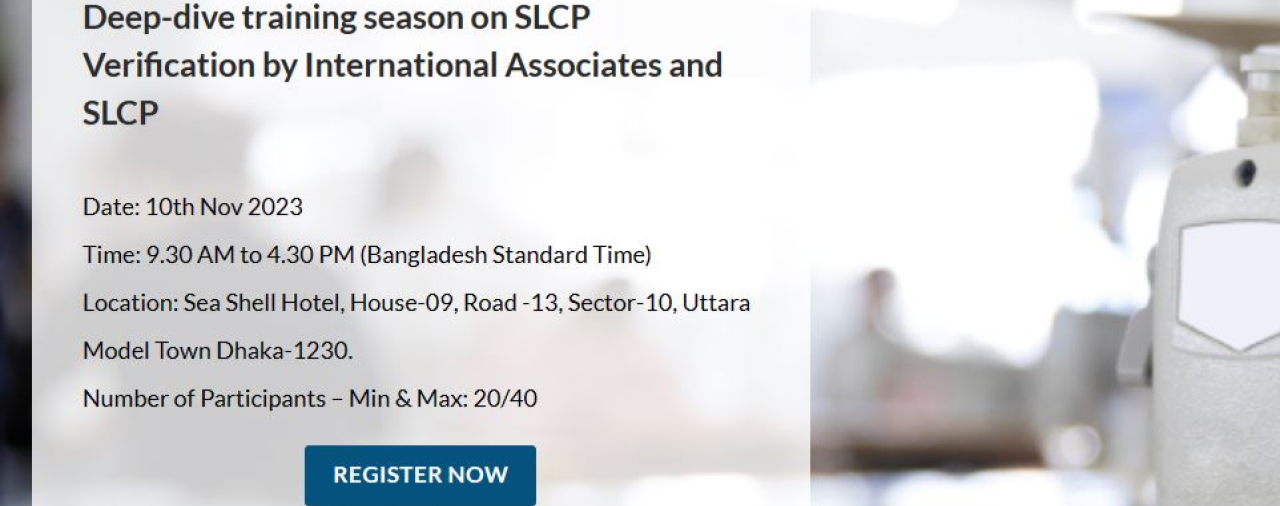 Deep-dive training season on SLCP Verification by International Associates