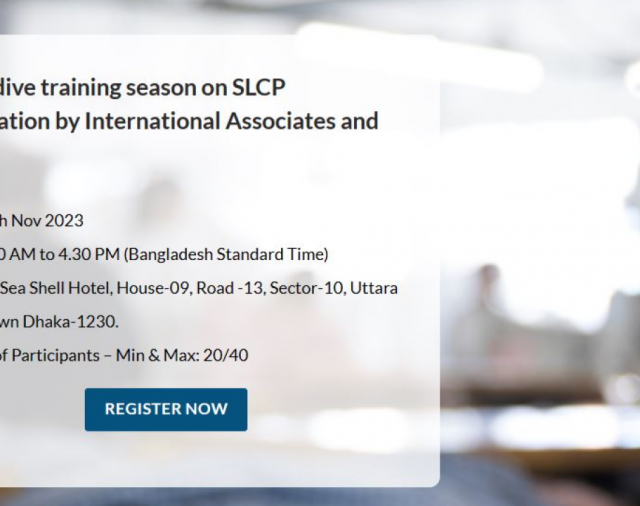 Deep-dive training season on SLCP Verification by International Associates